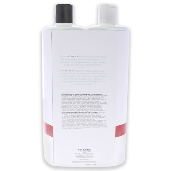 System 4 Kit by Nioxin for Unisex - 2 Pc 33.8 oz Shampoo, Conditioner, , alternate image number null