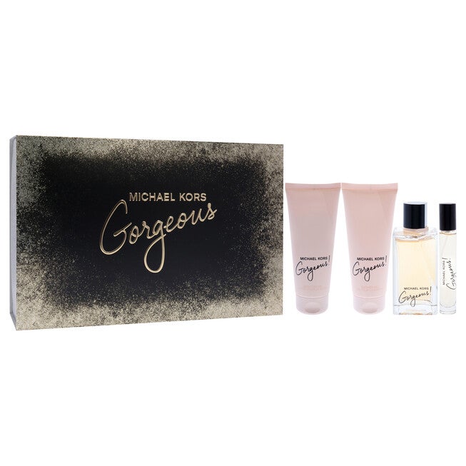 Gorgeous by Michael Kors for Women - 4 Pc Gift Set 3.4oz EDP Spray, 3.4oz Body Lotion, 3.4oz Shower Gel, 0.33 oz EDP Spray, , alternate image number null