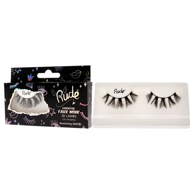 Essential Faux Mink 3D Lashes - Bewitching by Rude Cosmetics for Women - 1 Pc Pair, , alternate image number null
