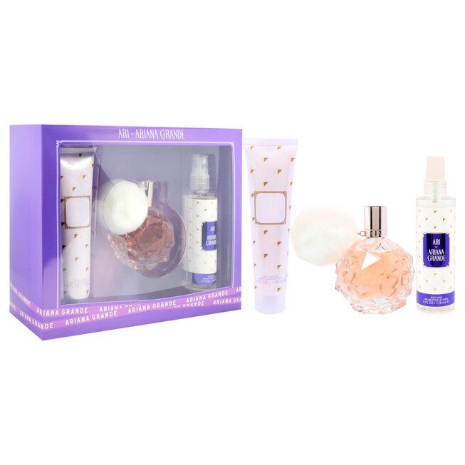 Ari by Ariana Grande for Women - 3 Pc Gift Set 3.4oz EDP Spray, 3.4oz Body Souffle, 4oz Body Mist, NA, alternate image number null
