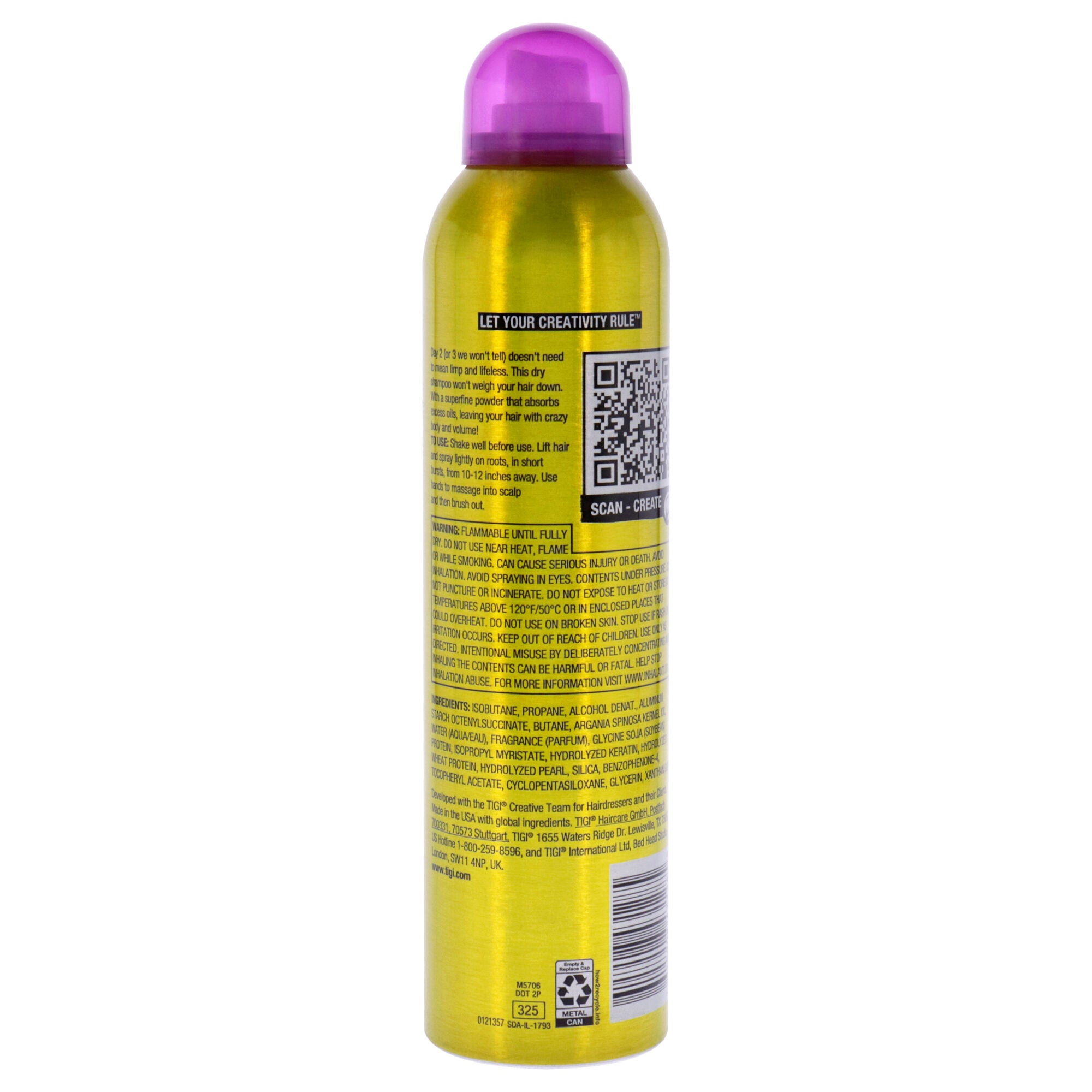 Bed Head Remix Oh Bee Hive Volumizing Dry Shampoo by TIGI for Unisex - 5 oz Dry Shampoo, See Description, alternate image number 2