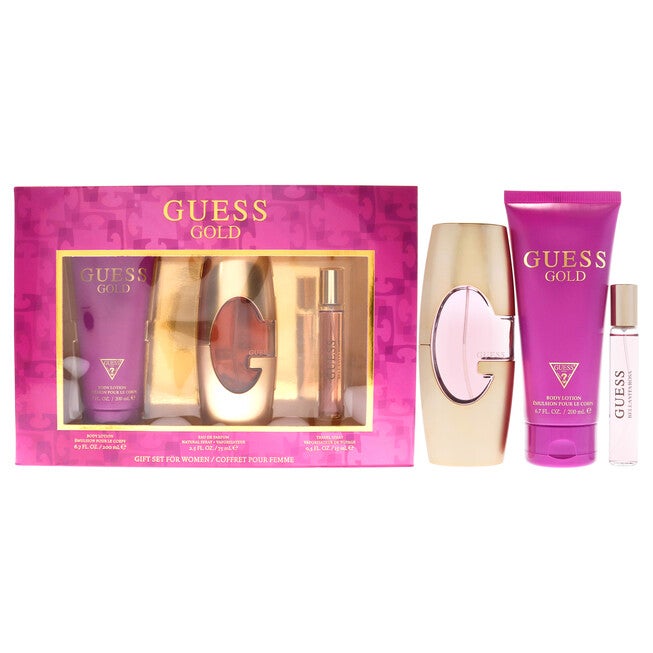 Guess Gold by Guess for Women - 3 Pc Gift Set 2.5oz EDP Spray, 0.5oz Travel Spray, 6.7oz Body Lotion, , alternate image number null