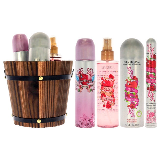 Cuba Heartbreaker by Cuba for Women - 4 Pc Gift Set 3.3oz EDP Spray, 1.7oz EDP Spray, 6.6oz Body Spray, 6.6oz Body Splash, NA, alternate image number null
