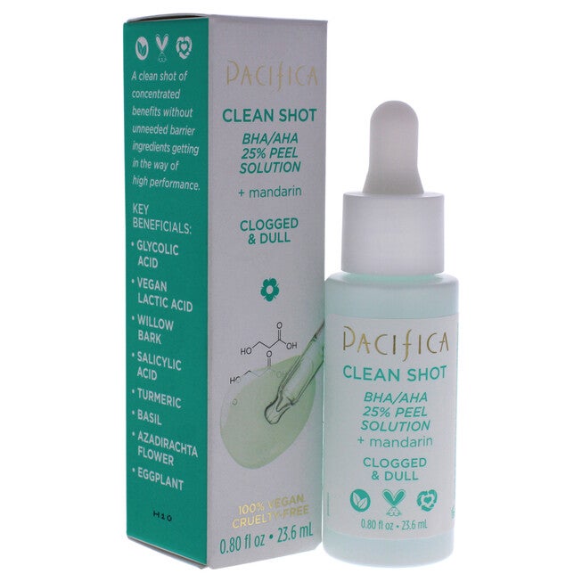 Clean Shot BHA-AHA 25 Percent Peel Solution by Pacifica for Unisex - 0.8 oz Treatment, See Description, alternate image number 2