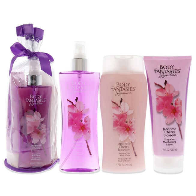 Signature Japanese Cherry Blossom Set by Body Fantasies for Women - 3 Pc Gift Set, NA, hi-res image number null