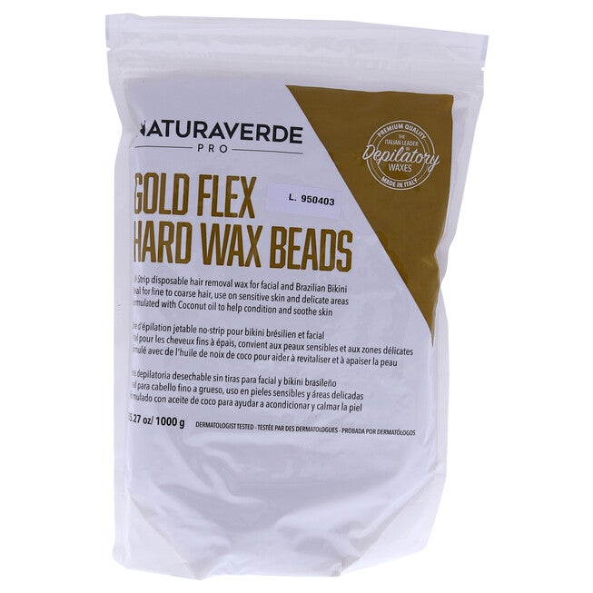 Natura Verde Pro Gold Hard Flex Wax Beads by Natura Verde for Unisex - 35.27 oz Wax, NA, hi-res image number null