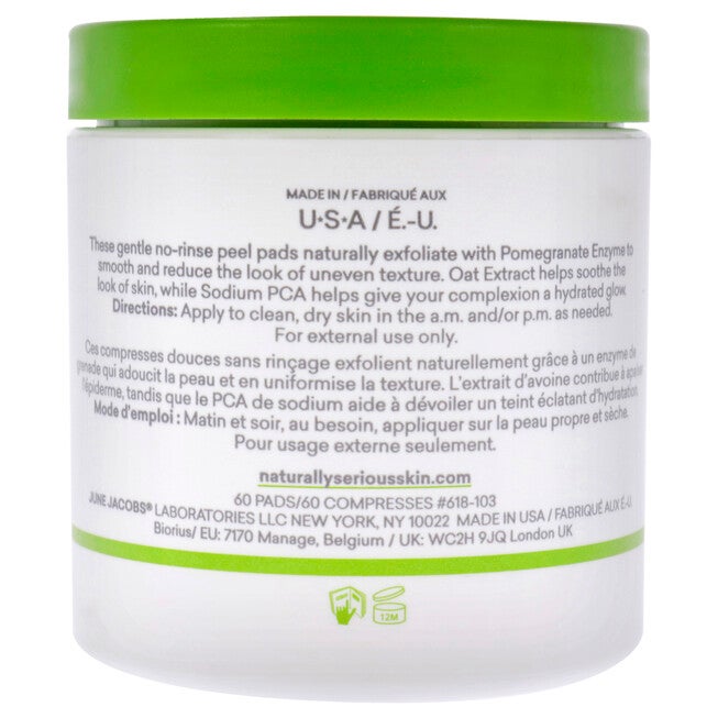 Get Even Cold-Pressed Peel Pads by Naturally Serious for Unisex - 60 Pc Pads, NA, alternate image number null