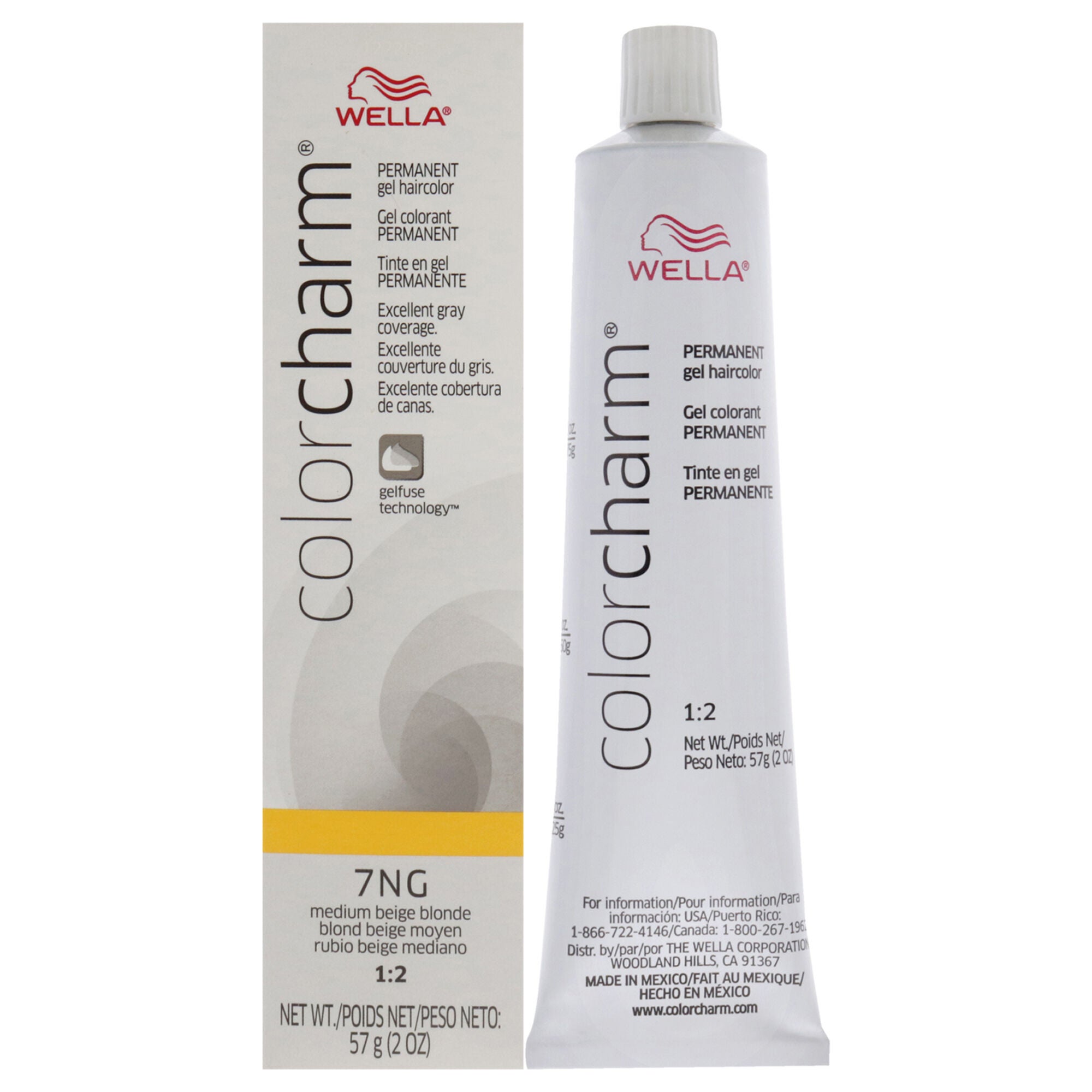 Color Charm Permanent Hair Color Gel - 7NG Medium Beige Blonde by Wella for Unisex - 2 oz Hair Color, See Description, hi-res image number 0