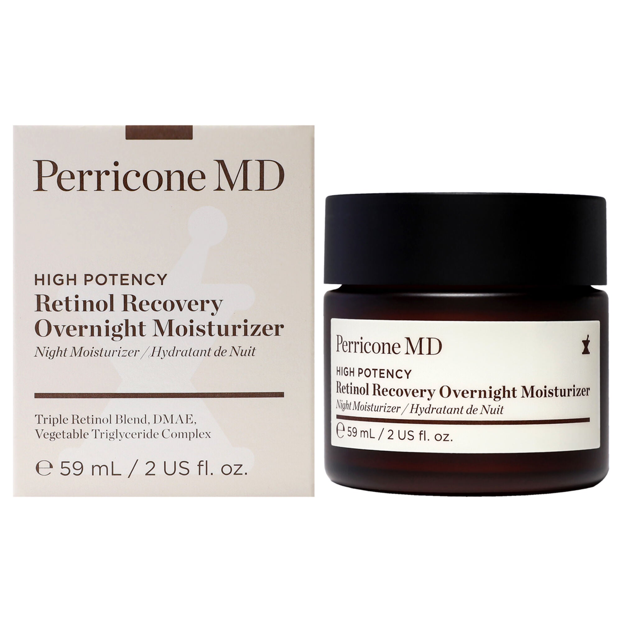 High Potency Retinol Recovery Overnight Moisturizer by Perricone MD for Women - 2 oz Moisturizer, See Description, hi-res image number 0