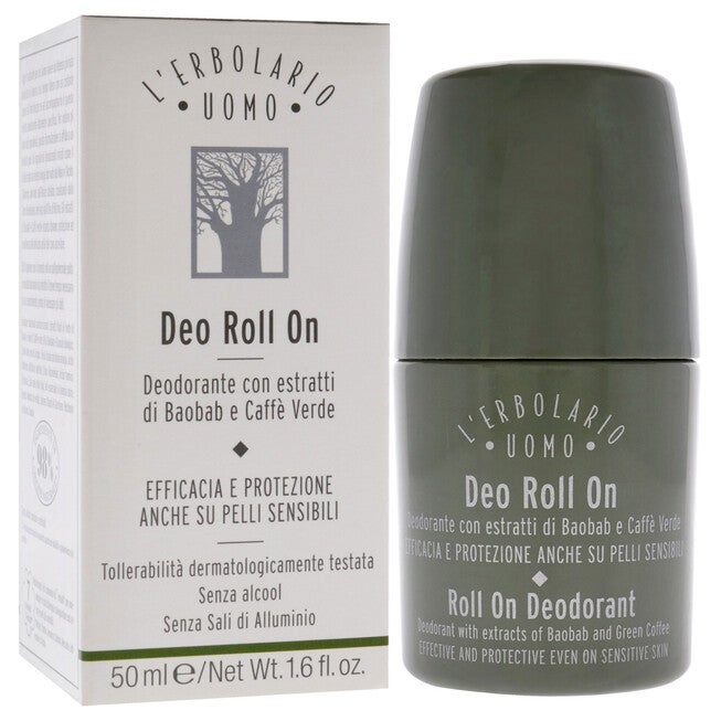 Uomo Roll On Deodorant by LErbolario for Men - 1.6 oz Deodorant Roll-On, NA, alternate image number null
