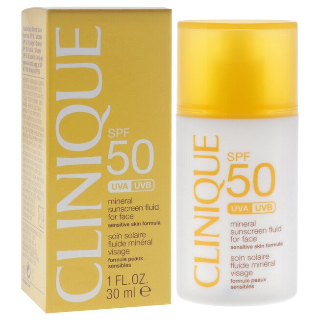 Broad Spectrum SPF 50 Mineral Sunscreen Fluid for Face by Clinique for Women - 1 oz Sunscreen, See Description, alternate image number 1