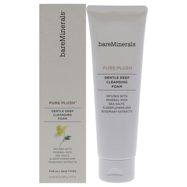 Pure Plush Gentle Deep Cleansing Foam by bareMinerals for Unisex - 4.2 oz Cleanser, NA, hi-res image number null