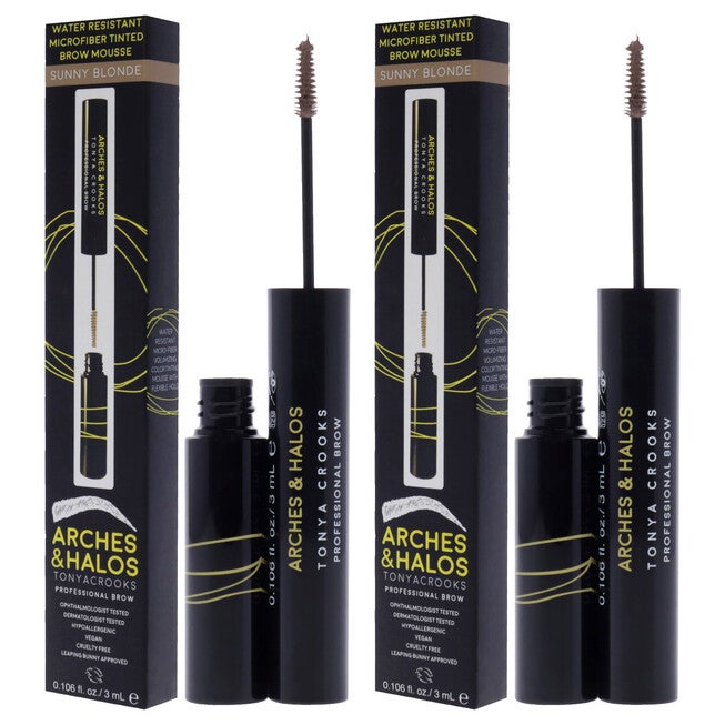 Microfiber Tinted Brow Mousse - Sunny Blonde by Arches and Halos for Women - 0.106 oz Mousse - Pack of 2, , alternate image number null