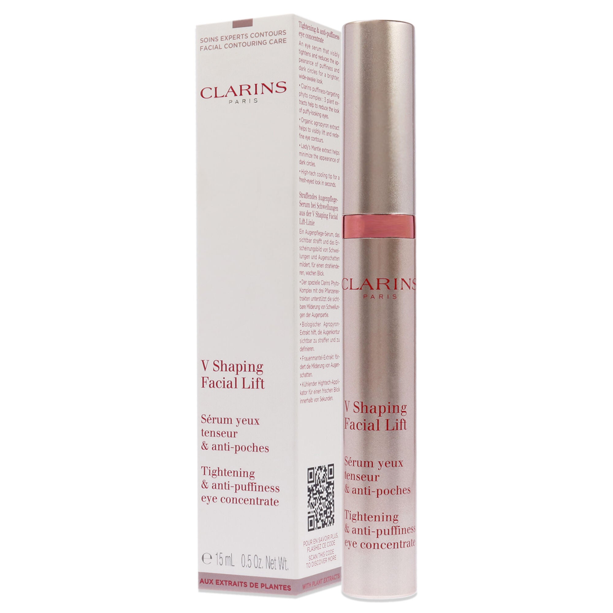 V Shaping Facial Lift Eye Concentrate by Clarins for Women - 0.5 oz Serum, , alternate image number 7