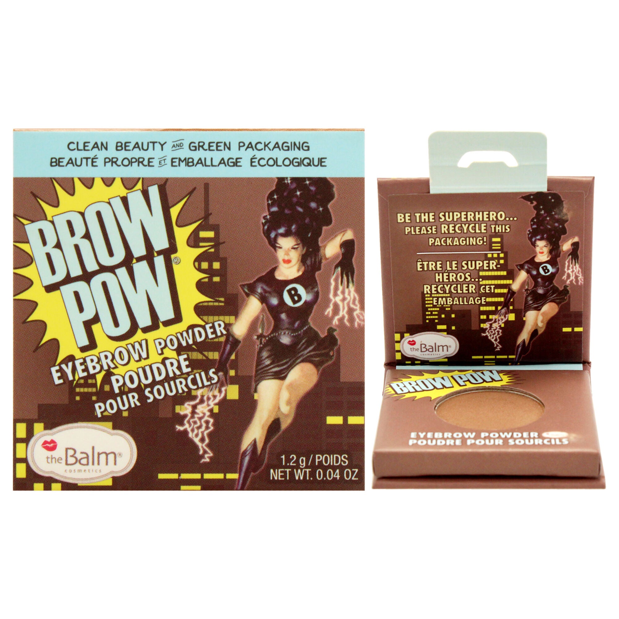 Brow Pow Eyebrow Powder - Light Brown by the Balm for Women - 0.04 oz Eyebrow, See Description, hi-res image number 0