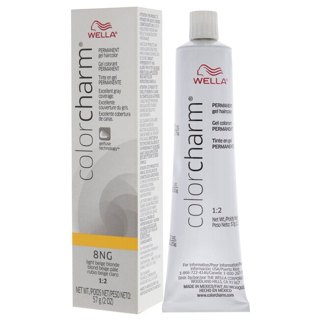 Color Charm Permanent Hair Color Gel - 8NG Light Beige Blonde by Wella for Unisex - 2 oz Hair Color, NA, alternate image number null