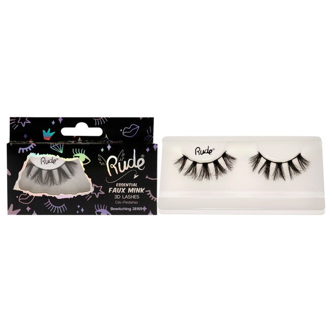 Essential Faux Mink 3D Lashes - Bewitching by Rude Cosmetics for Women - 1 Pc Pair, NA, hi-res image number null
