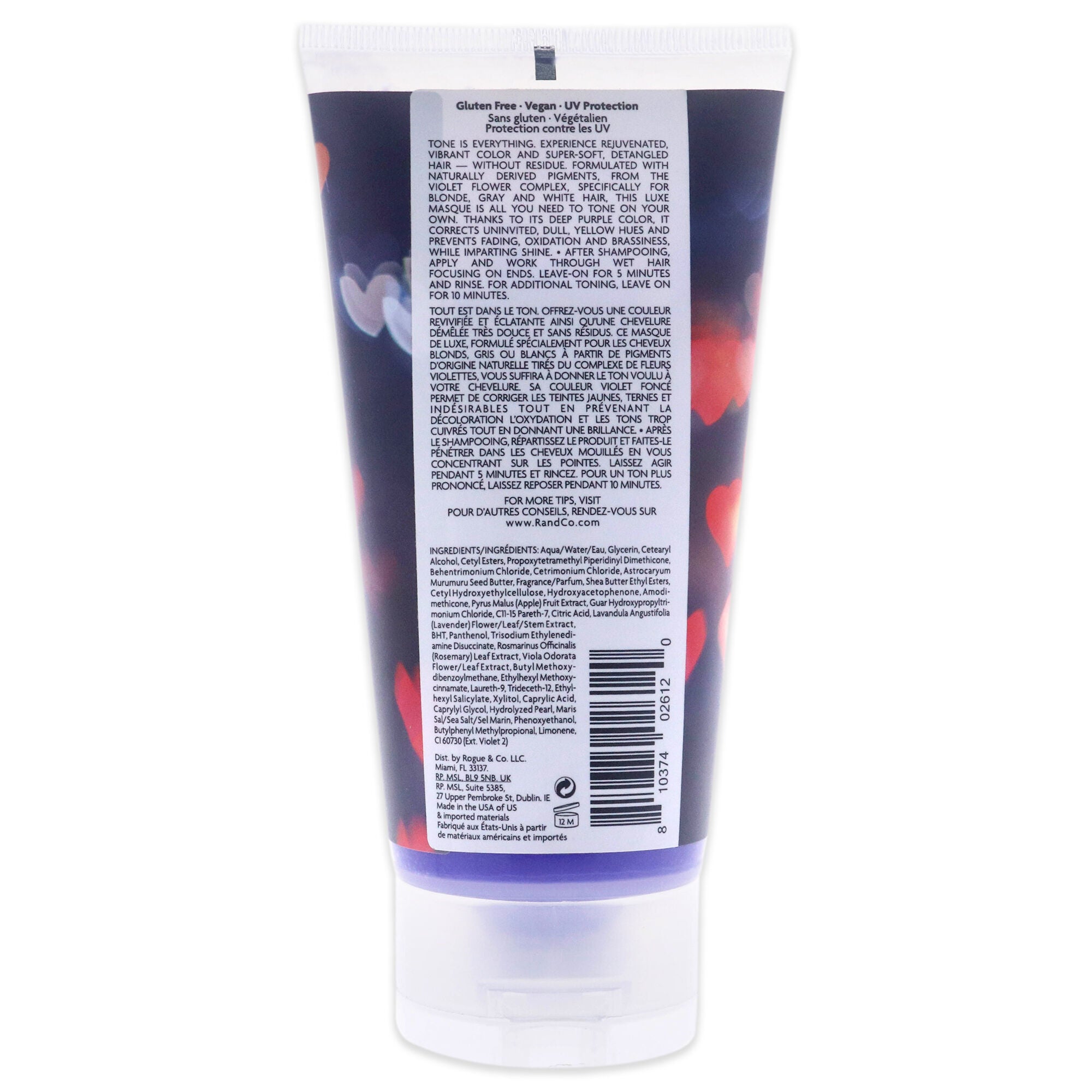 Sunset Blvd Blonde Toning Masque by R+Co for Unisex - 5 oz Masque, See Description, alternate image number 2