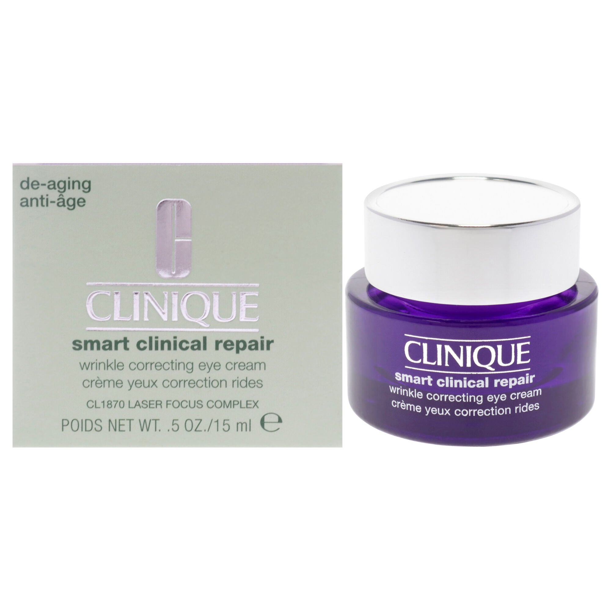Smart Clinical Repair Wrinkle Correcting Eye Cream by Clinique for Women - 0.5 oz Cream, See Description, hi-res image number 0