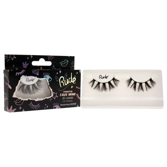 Essential Faux Mink 3D Lashes - Bewitching by Rude Cosmetics for Women - 1 Pc Pair, , alternate image number null