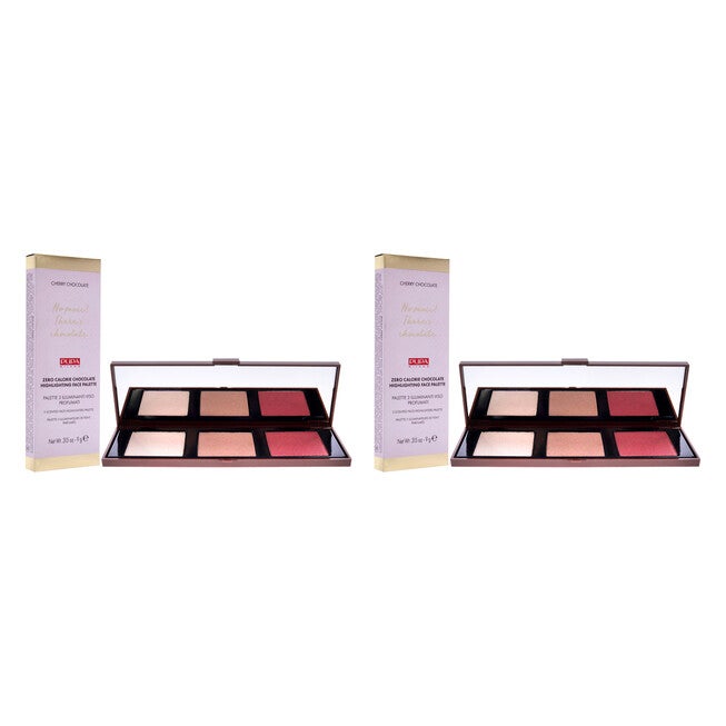 Zero Calorie Chocolate Highlighter Palette - 001 Cherry Chocolate by Pupa Milano for Women - 0.315 oz Highlighter - Pack of 2, , alternate image number null