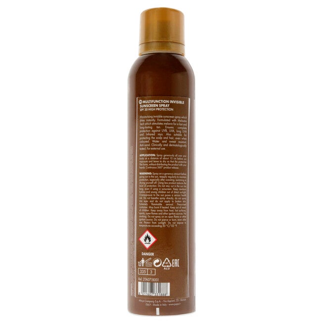Multifunction Invisible Water Resistant Sunscreen Spray SPF 30 by Pupa Milano for Unisex - 6.7 oz Sunscreen, , alternate image number null