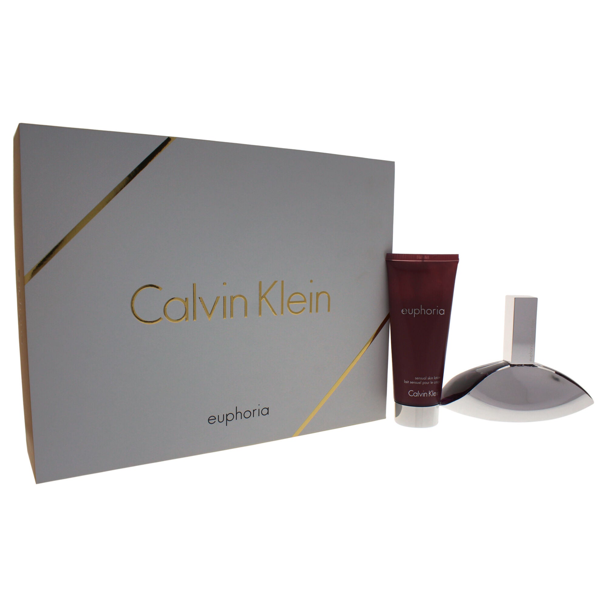 Euphoria by Calvin Klein for Women - 2 Pc Gift Set 3.4oz EDP Spray, 3.4oz Sensual Skin Lotion, See Description, hi-res image number 0