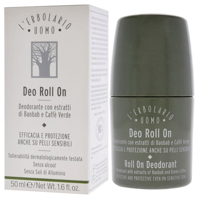 Uomo Roll On Deodorant by LErbolario for Men - 1.6 oz Deodorant Roll-On, NA, alternate image number null
