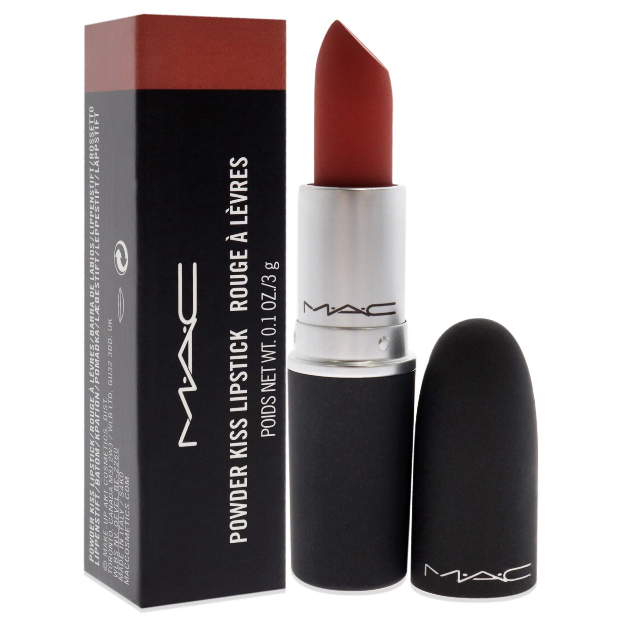 Powder Kiss Lipstick - 316 Devoted To Chili by MAC for Women - 0.1 oz Lipstick, , alternate image number 6