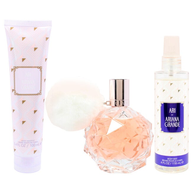 Ari by Ariana Grande for Women - 3 Pc Gift Set 3.4oz EDP Spray, 3.4oz Body Souffle, 4oz Body Mist, NA, alternate image number null