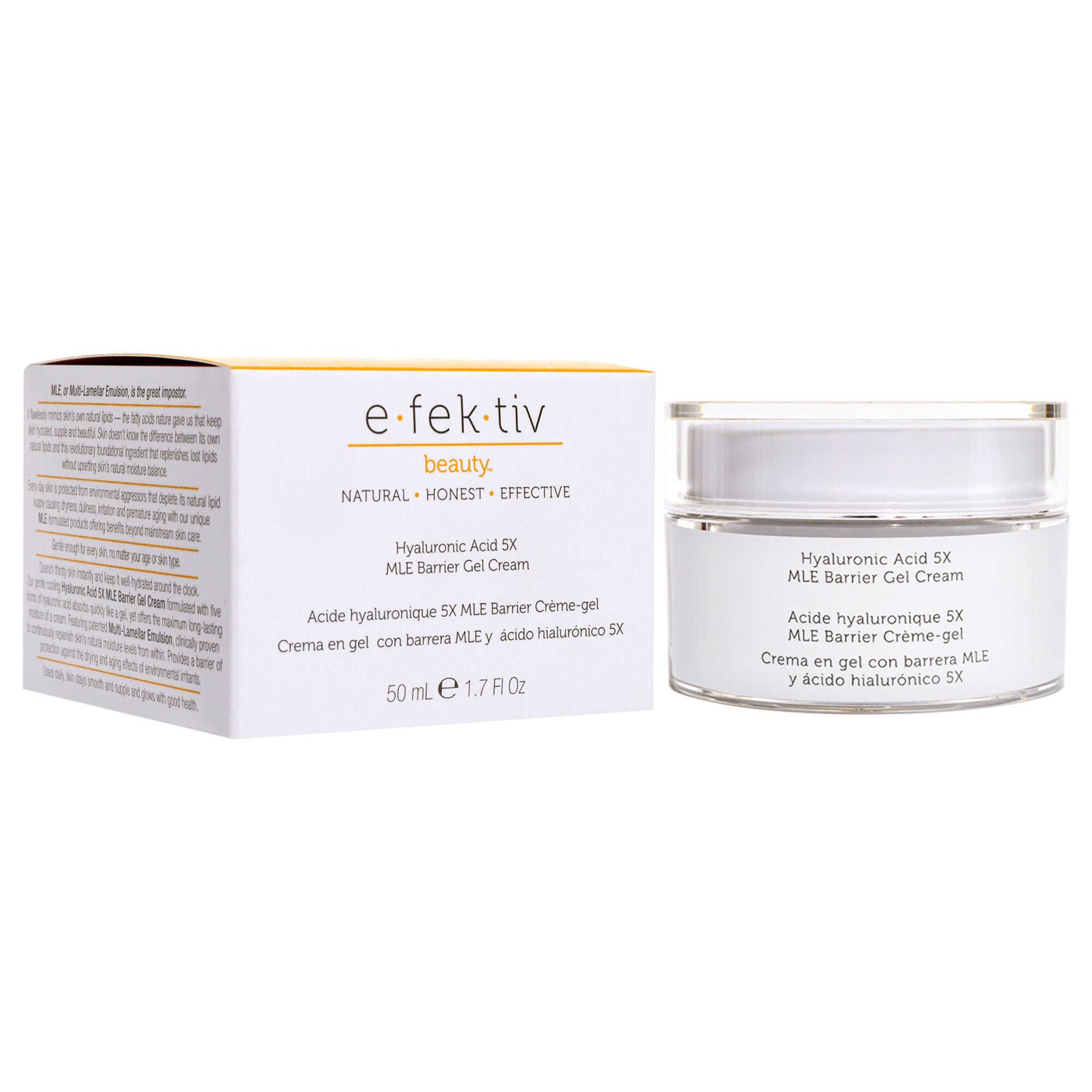 Hyaluronic Acid 5X MLE Barrier Gel Cream by e.fek.tiv for Unisex - 1.7 oz Lotion, See Description, alternate image number 2