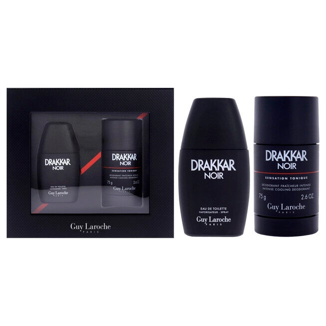 Drakkar Noir by Guy Laroche for Men - 2 Pc Gift Set 1oz EDT Spray, 2.6oz Deodorant Stick, NA, hi-res image number null