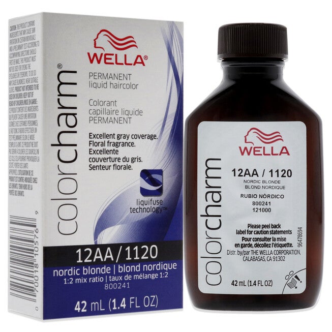 Color Charm Permanent Liquid Hair Color - 1120 12AA Nordic Blonde by Wella for Unisex - 1.42 oz Hair Color, NA, alternate image number null