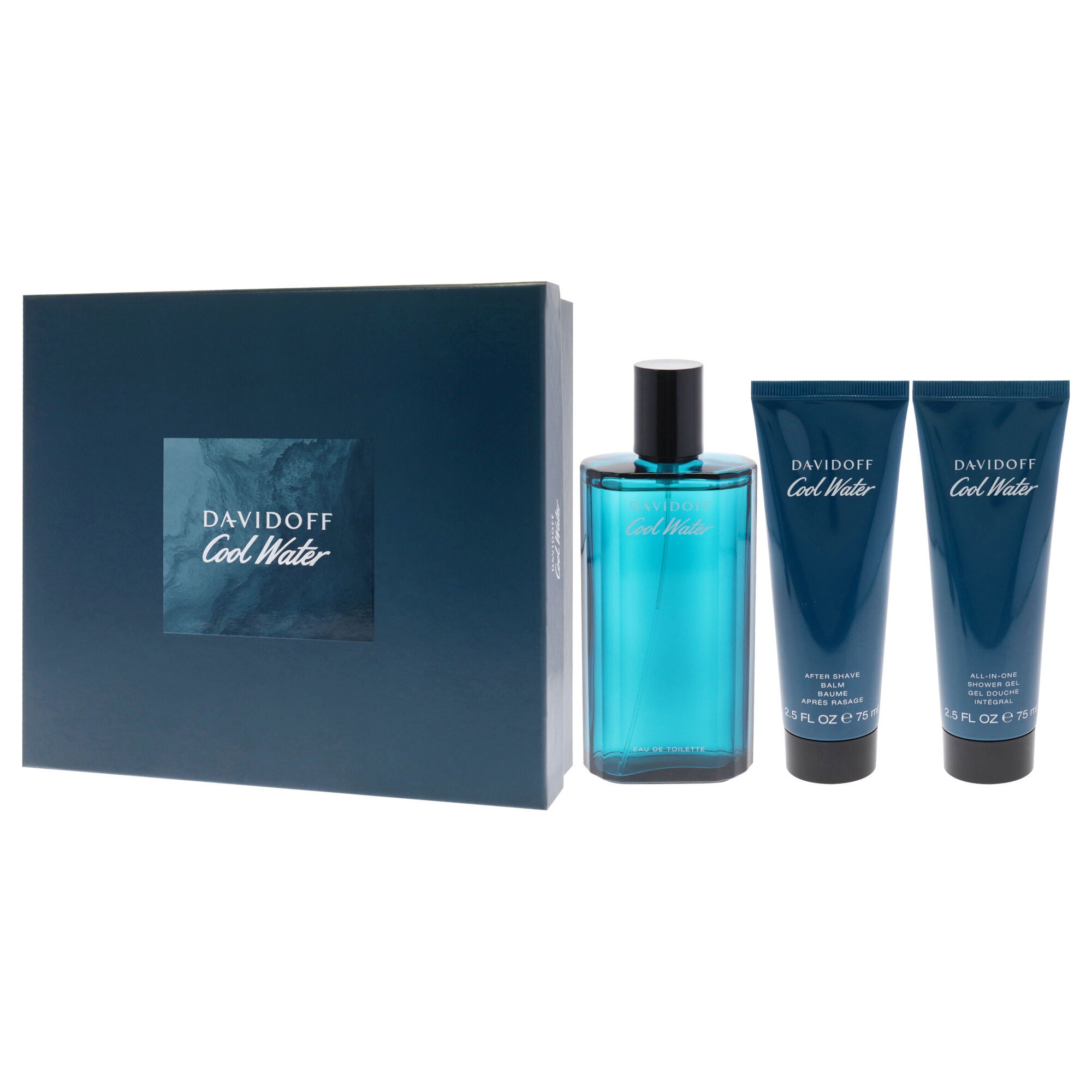 Cool Water by Davidoff for Men - 3 Pc Gift Set 4.2oz EDT Spray, 2.5oz Shower Gel, 2.5oz After Shave Balm, See Description, alternate image number 3