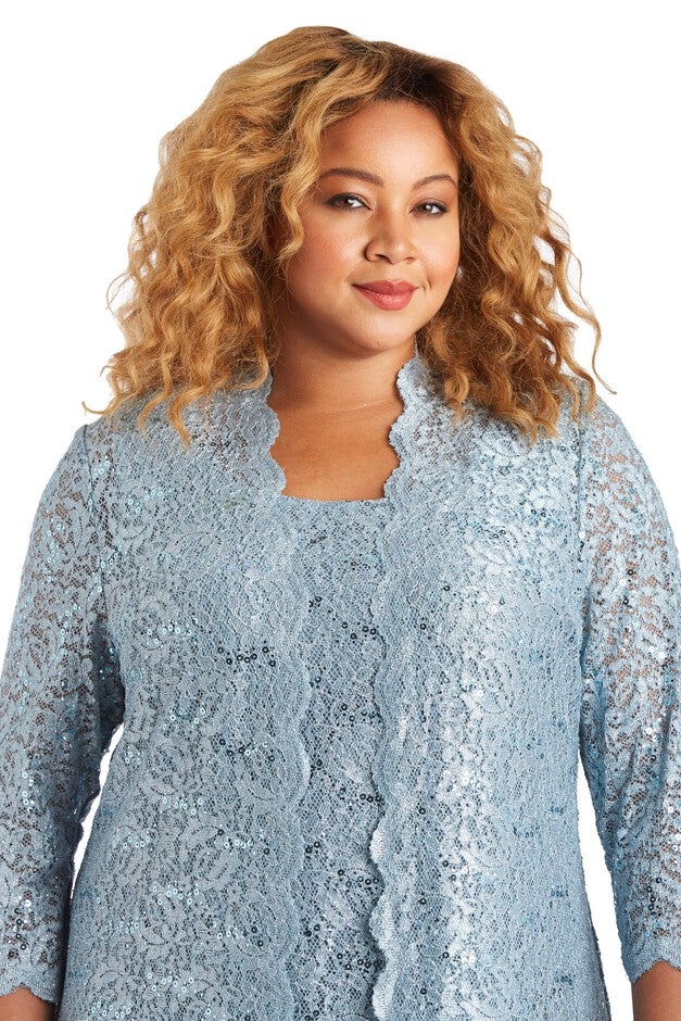 Three-Piece Pant Set with Metallic Lace Detail, , alternate image number 4
