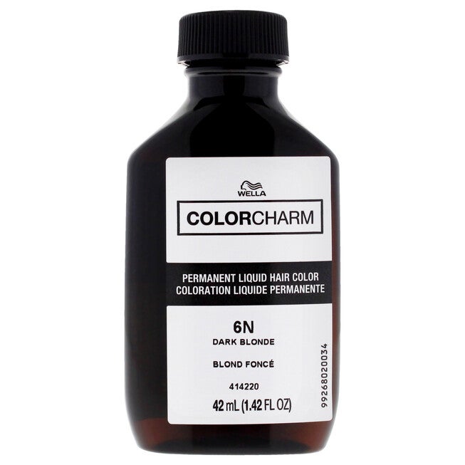 Color Charm Permanent Liquid Hair Color - 6N Dark Blonde by Wella for Unisex - 1.42 oz Hair Color, NA, alternate image number null