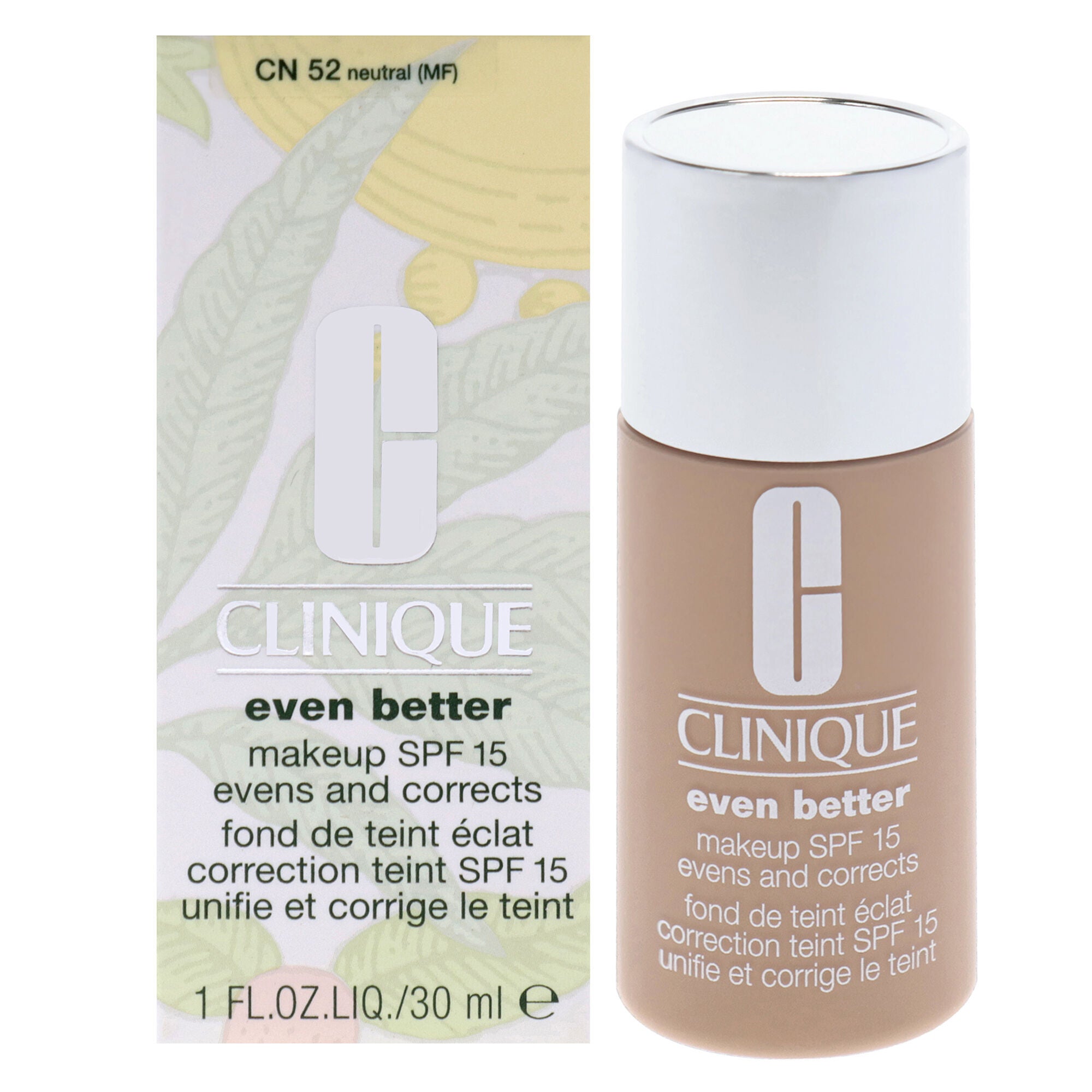 Even Better Makeup SPF 15 - CN 52 Natural by Clinique for Women - 1 oz Foundation, See Description, hi-res image number 0
