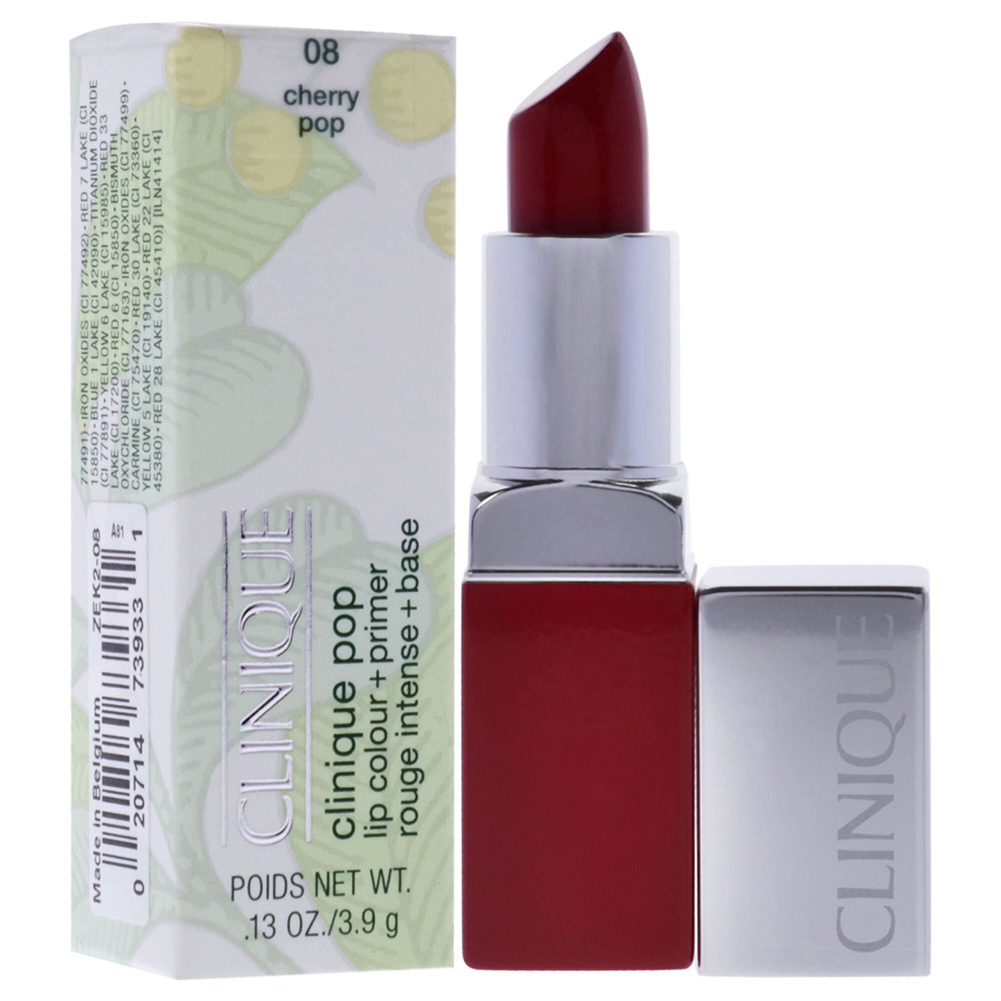 Clinique Pop Lip Colour Plus Primer - 08 Cherry Pop by Clinique for Women - 0.13 oz Lipstick, See Description, alternate image number 1