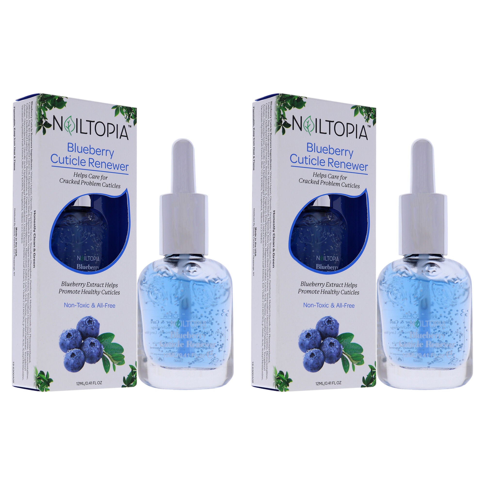 Cuticle Renewer - Blueberry by Nailtopia for Women - 0.41 oz Nail Treatment - Pack of 2, See Description, alternate image number 1