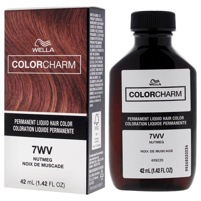 Color Charm Permanent Liquid Hair Color - 7WV Nutmeg by Wella for Unisex - 1.42 oz Hair Color, NA, alternate image number null