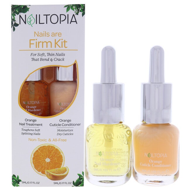 Nails are Firm Kit by Nailtopia for Women - 2 Pc Kit 0.17oz Orange Nail Treatment, 0.17oz Orange Cuticle Conditioner, NA, hi-res image number null