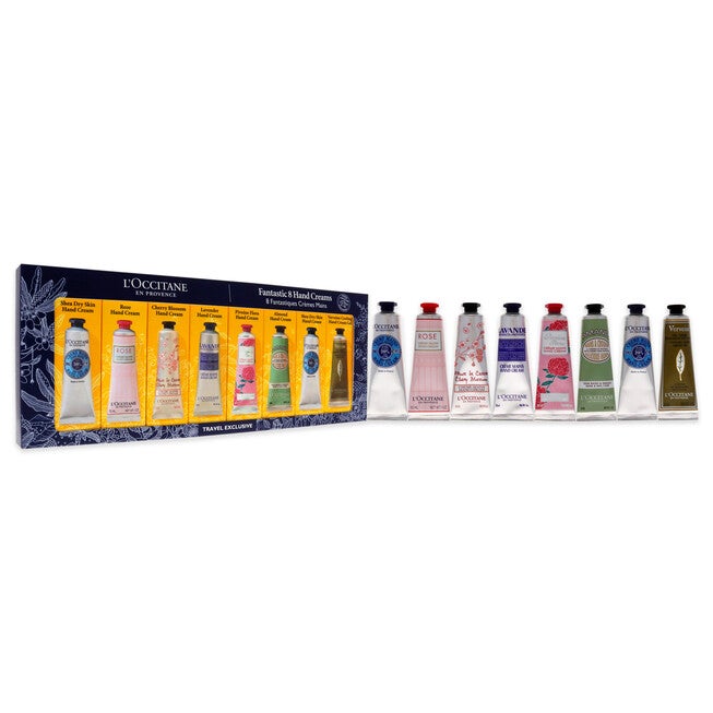 "Fantastic 8 Hand Creams Kit by LOccitane for Unisex - 8 x 1 oz Shea Dry Skin, Rose, Cherry Blossom, Lavender, Pivoine Flora, Almond, Hand Cream", See Description, alternate image number null