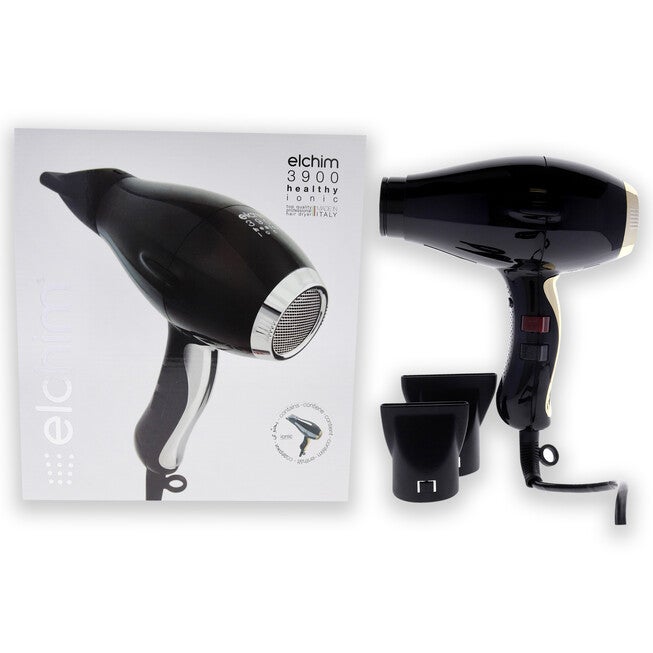 3900 Healthy Ionic Hair Dryer - Black-Gold by Elchim for Unisex - 1 Pc Hair Dryer, NA, hi-res image number null