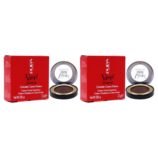 Vamp! Extreme Cream Powder Eyeshadow - 005 Extreme Bronze by Pupa Milano for Women - 0.088 oz Eye Shadow - Pack of 2, NA, alternate image number null