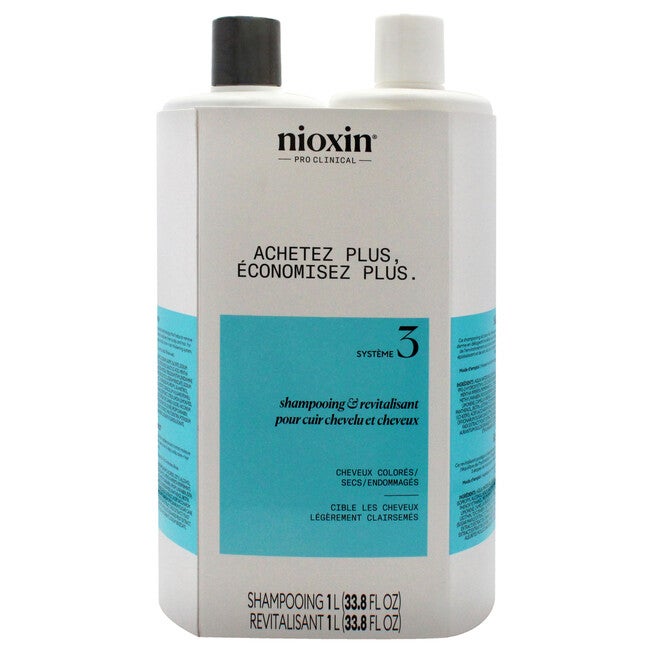 System 3 Duo by Nioxin for Unisex - 2 x 33.8 oz Shampoo, Conditioner, NA, hi-res image number null