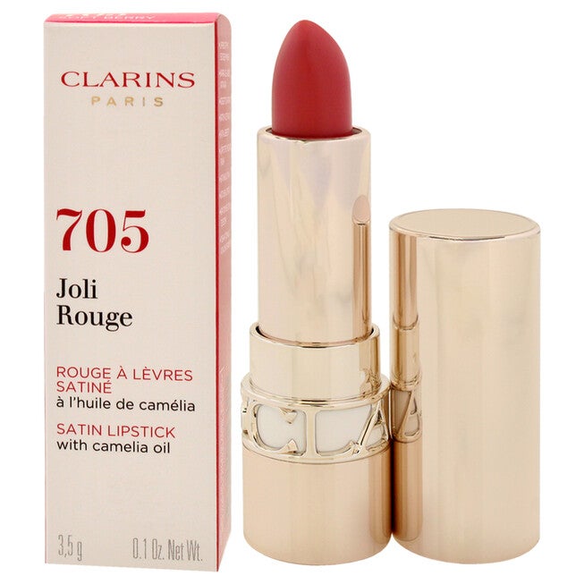 Joli Rouge Satin Lipstick - 705 Soft Berry by Clarins for Women - 0.1 oz Lipstick, NA, alternate image number null
