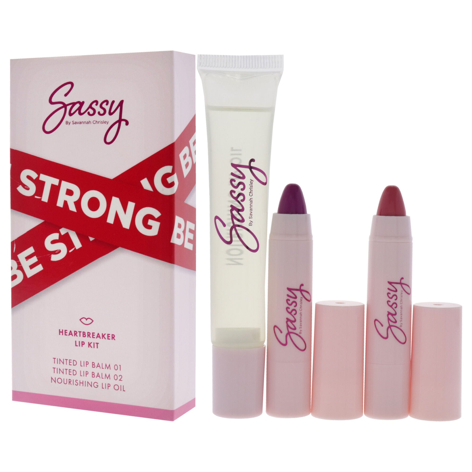 Breakup Collection Lip Kit - Heartbreaker by Sassy by Savannah Chrisley for Women - 3 Pc Nourishing Lip Oil, 2Pc Tinted Lip Balms, , alternate image number 7