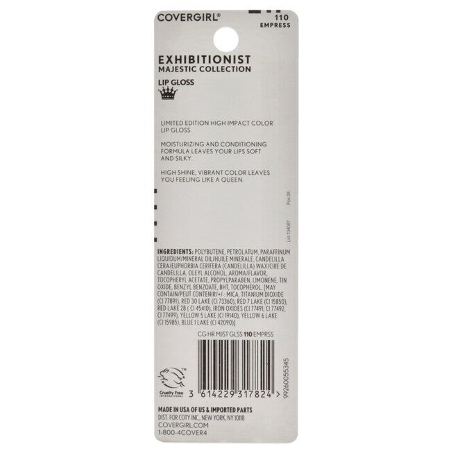 Exhibitionist Majesty Lip Gloss - Empress by CoverGirl for Women - 0.12 oz Lip Gloss, See Description, alternate image number 1