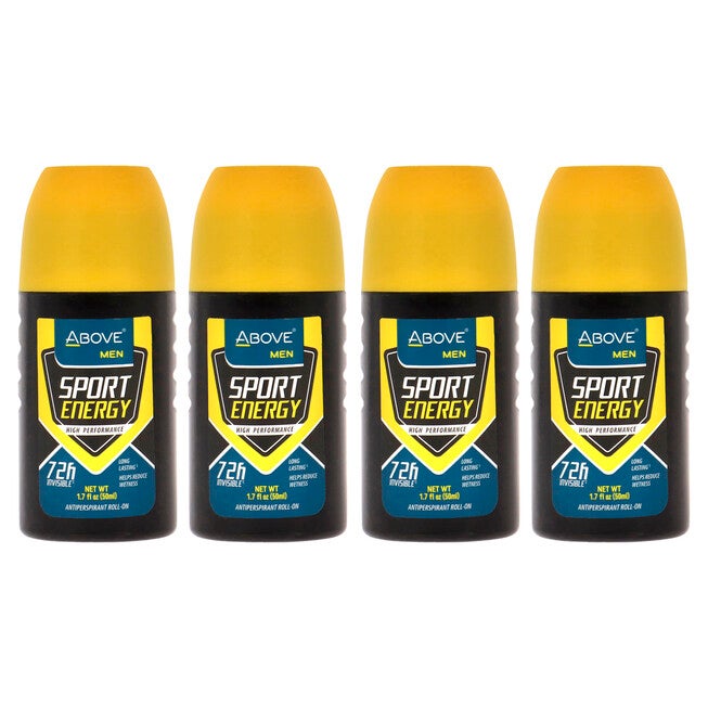 72 Hours Sport Energy Antiperspirant Deodorant by Above for Men - 1.7 oz Deodorant Roll-On - Pack of 4, NA, hi-res image number null