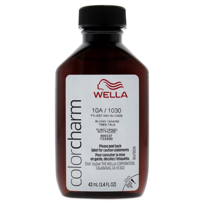 Color Charm Permanent Liquid Hair Color - 1030 10A Palest Ash Blonde by Wella for Unisex - 1.42 oz Hair Color, NA, alternate image number null
